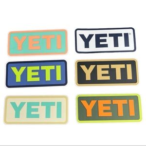 Yeti Logo Stickers Set of 6 Multicolor